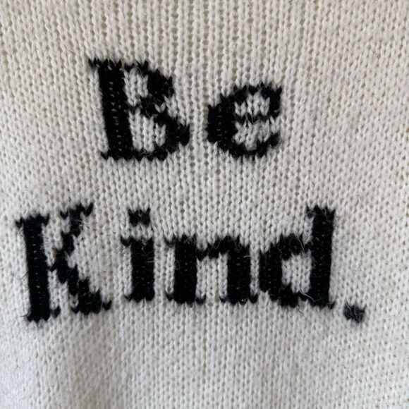 Wooden Ships Be Kind Sweater S/M Wool Mohair Knit Cream Delicate Lightweight - Picture 4 of 14